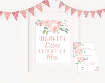 How several kisses Etsy photograph regarding How Many Kisses for the Soon to Be Mrs Free Printable referred to as How several kisses Etsy
